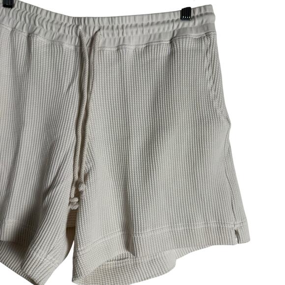 AYR The Waffle Cone Seashell White Knit Drawstring Lounge Shorts Size XS - Picture 4 of 8